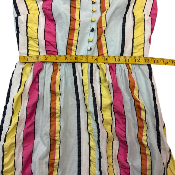 J. Crew Tiered midi dress in seersucker ribbons Summer Fun Rainbow Stripe 0. E10 - Picture 9 of 17